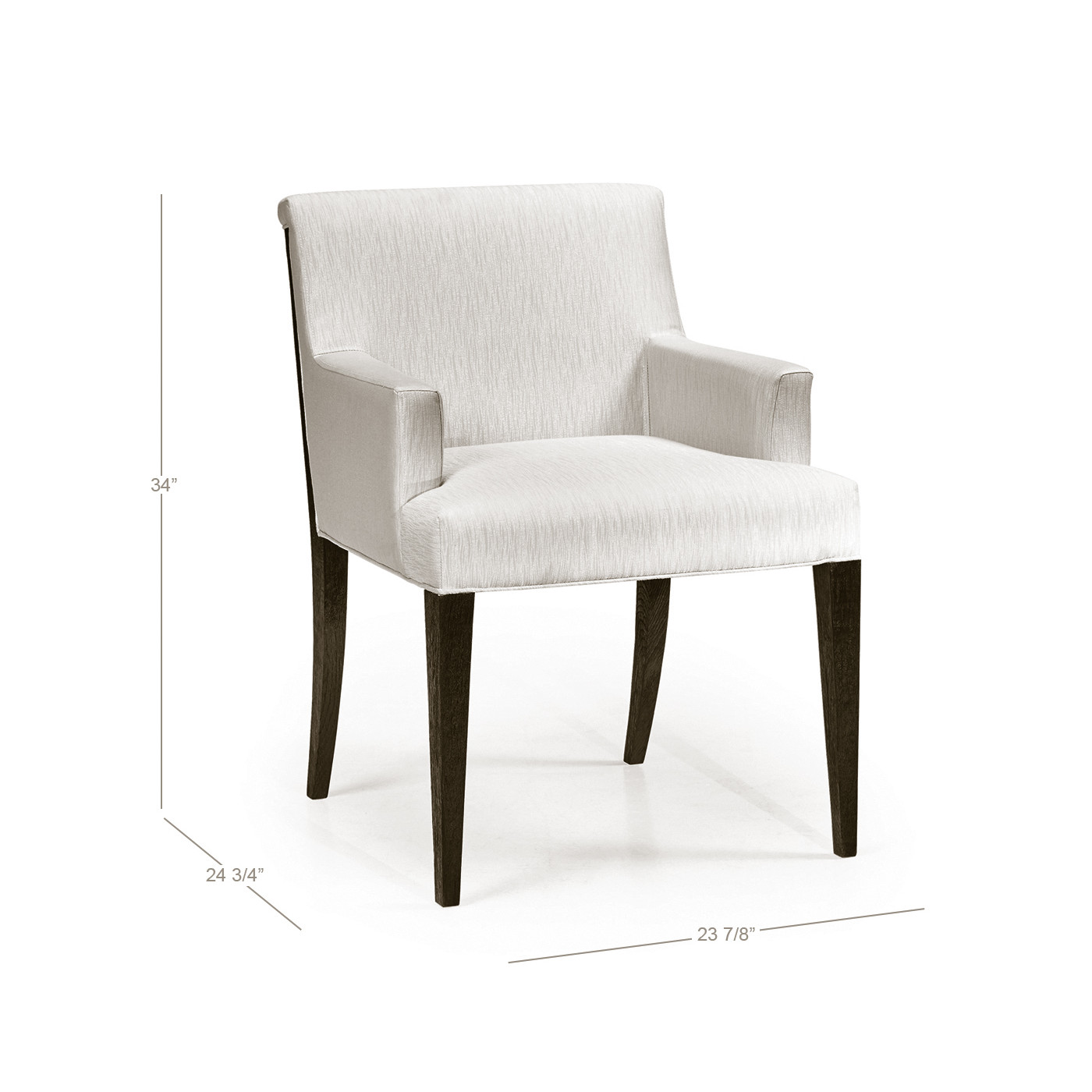 Geometric Transitional Upholstered Dining Arm Chair