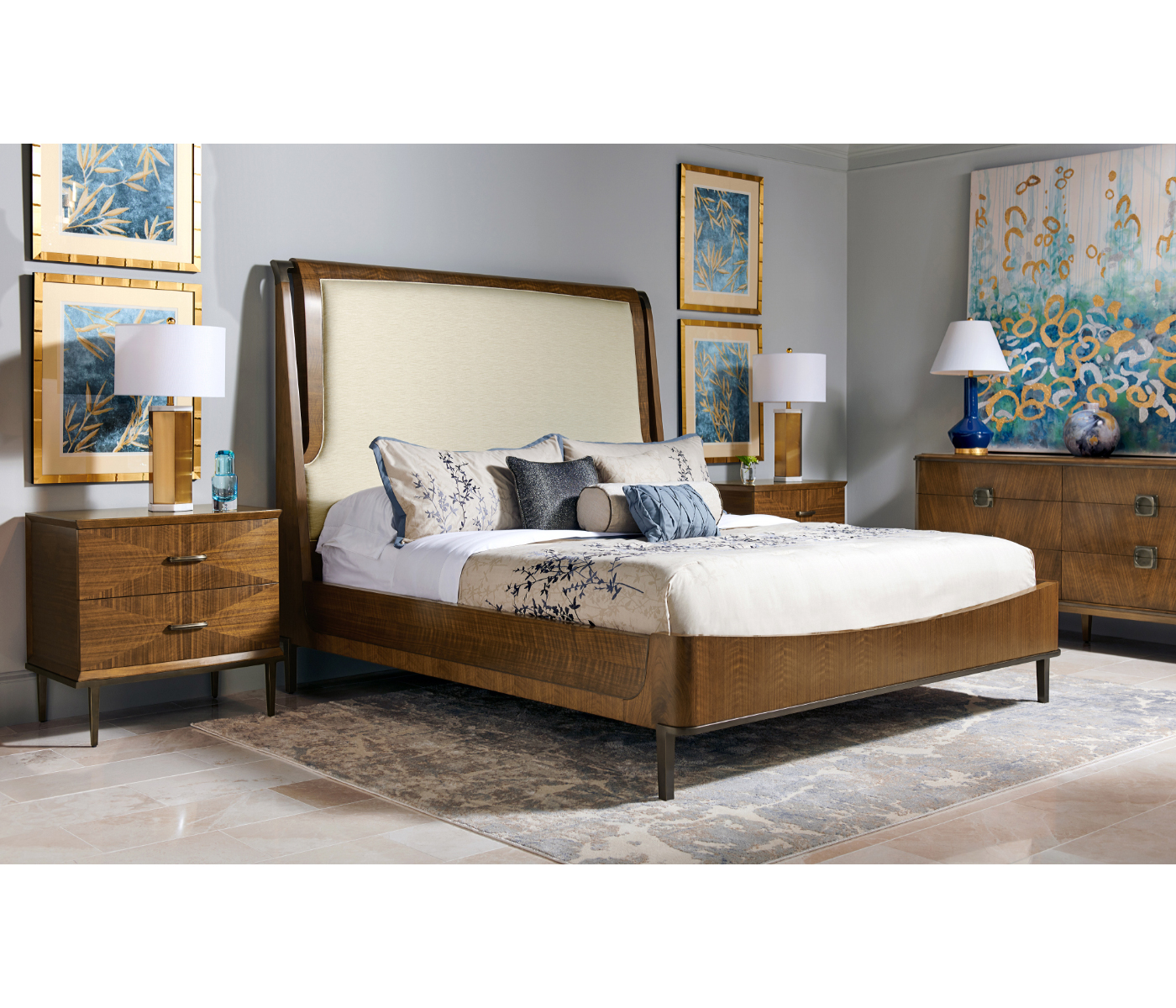 Toulouse Upholstered UK Queen Bed