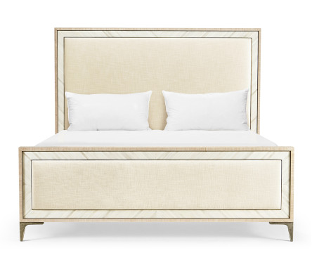 Tideline Bone & Linen-Blend Upholstered Bed