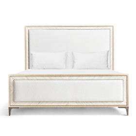 Tideline Bone & Linen-Blend Upholstered Bed