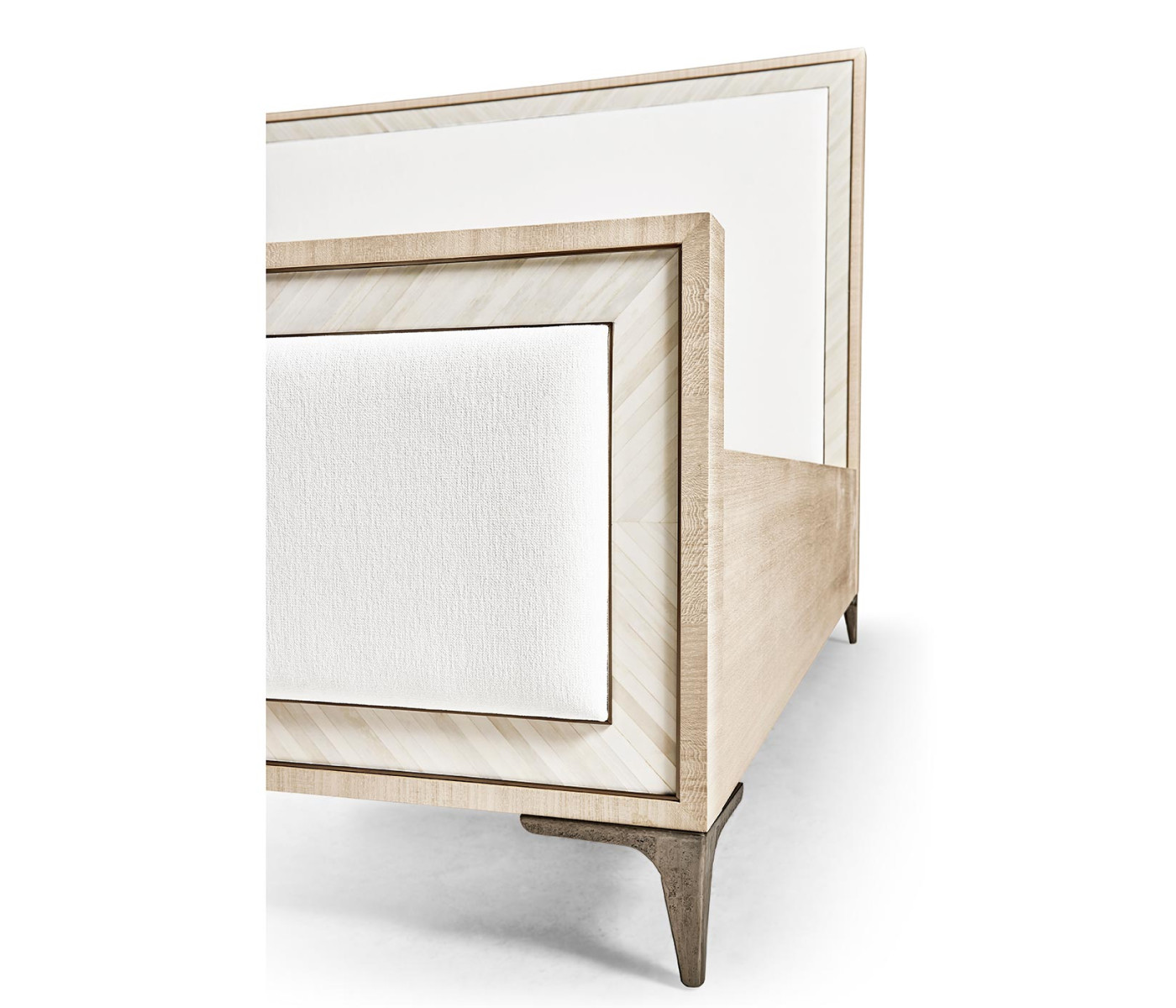 Tideline Bone & Linen-Blend Upholstered Bed