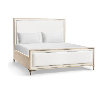 Tideline Bone & Linen-Blend Upholstered Bed