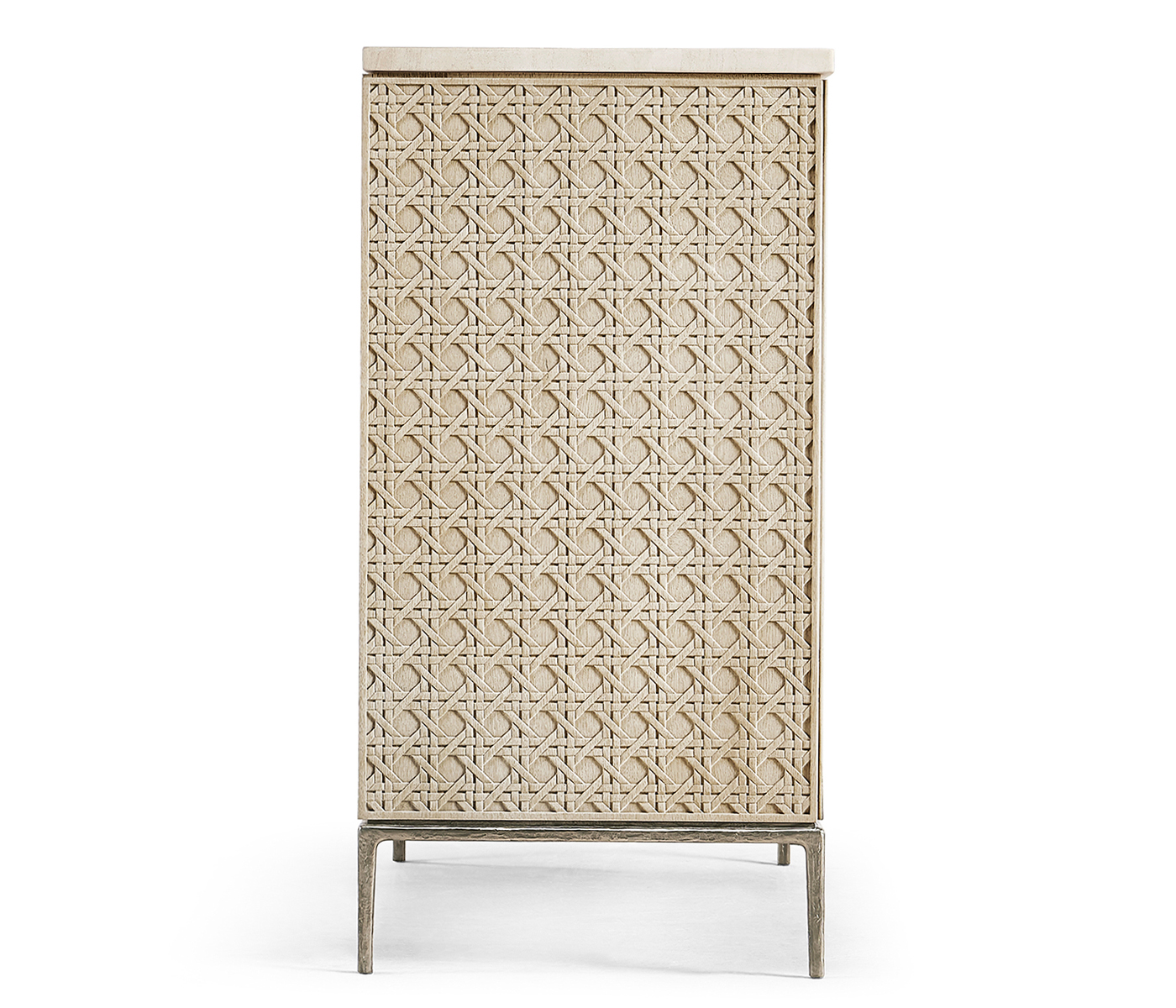 Cnoidal Carved Cane Door Chest