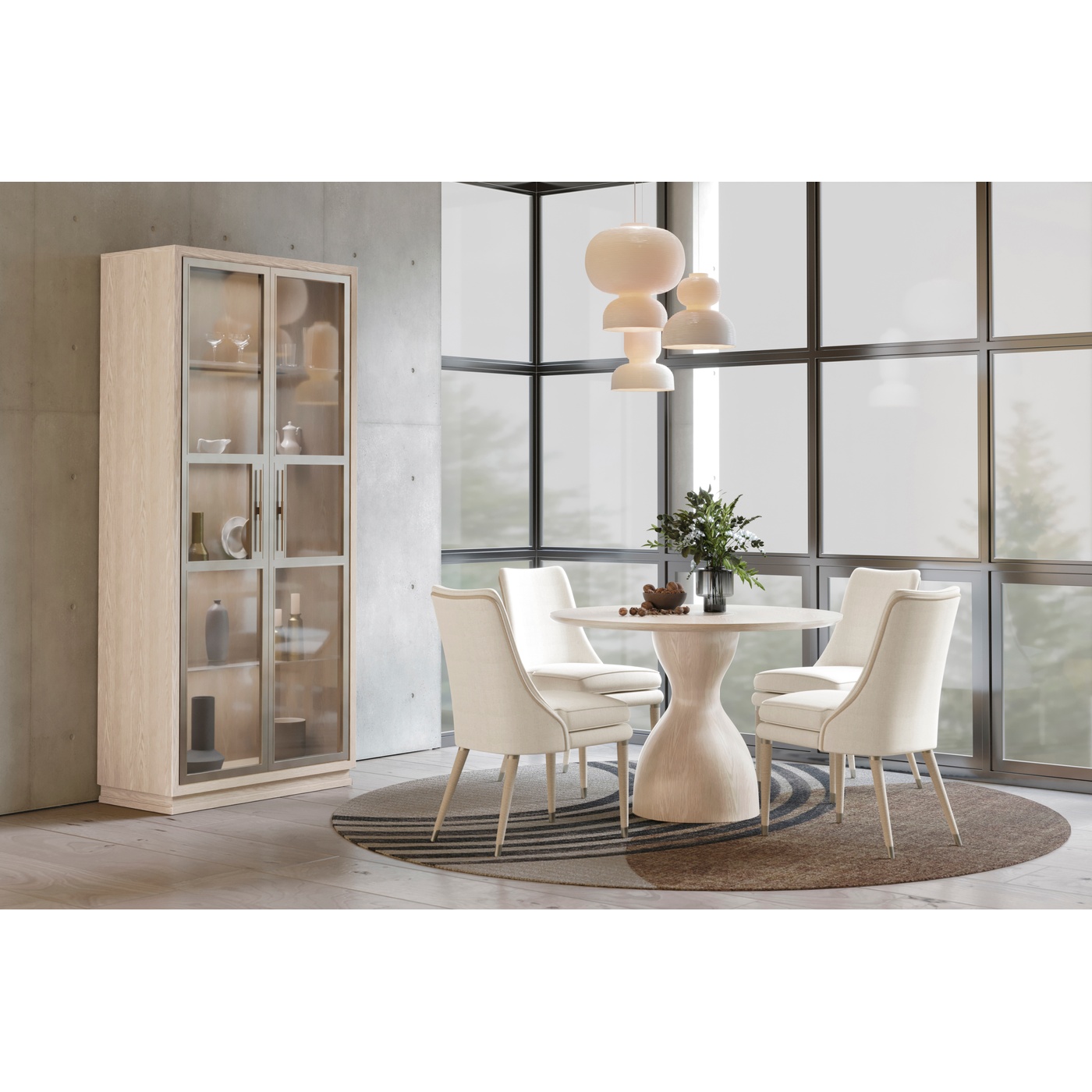 Seamount Oak Pedestal Table 44