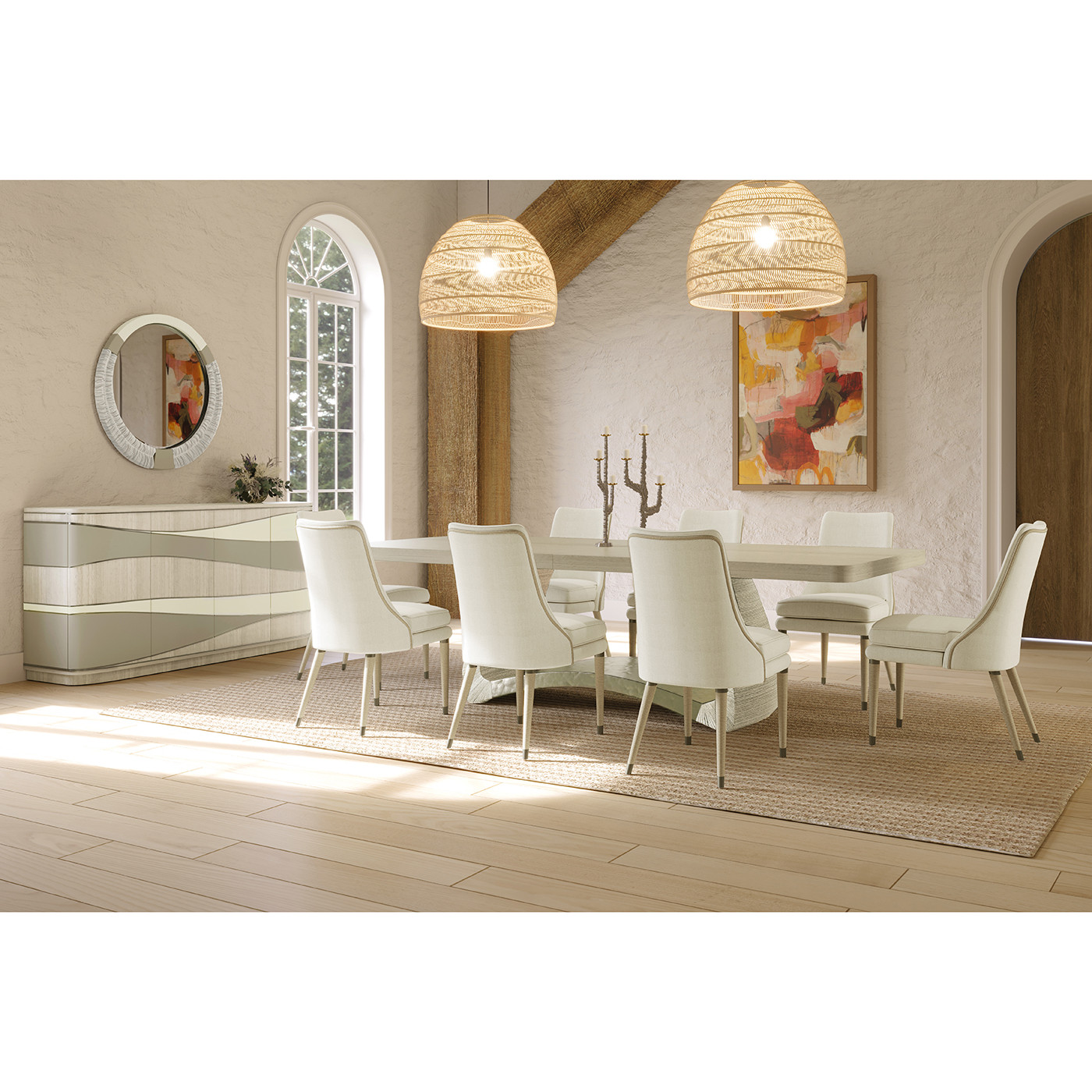 Shoal Linen & Grasscloth Side Chair