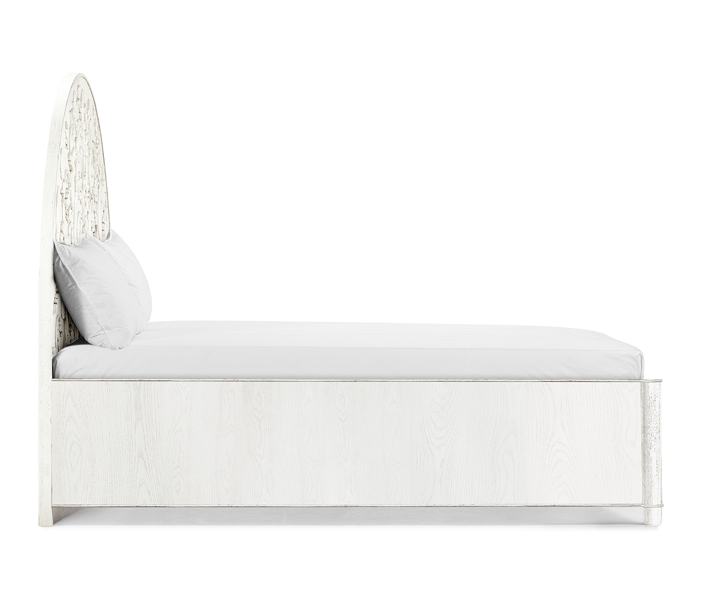 Moon Flower Half Round Carved Panel Bed