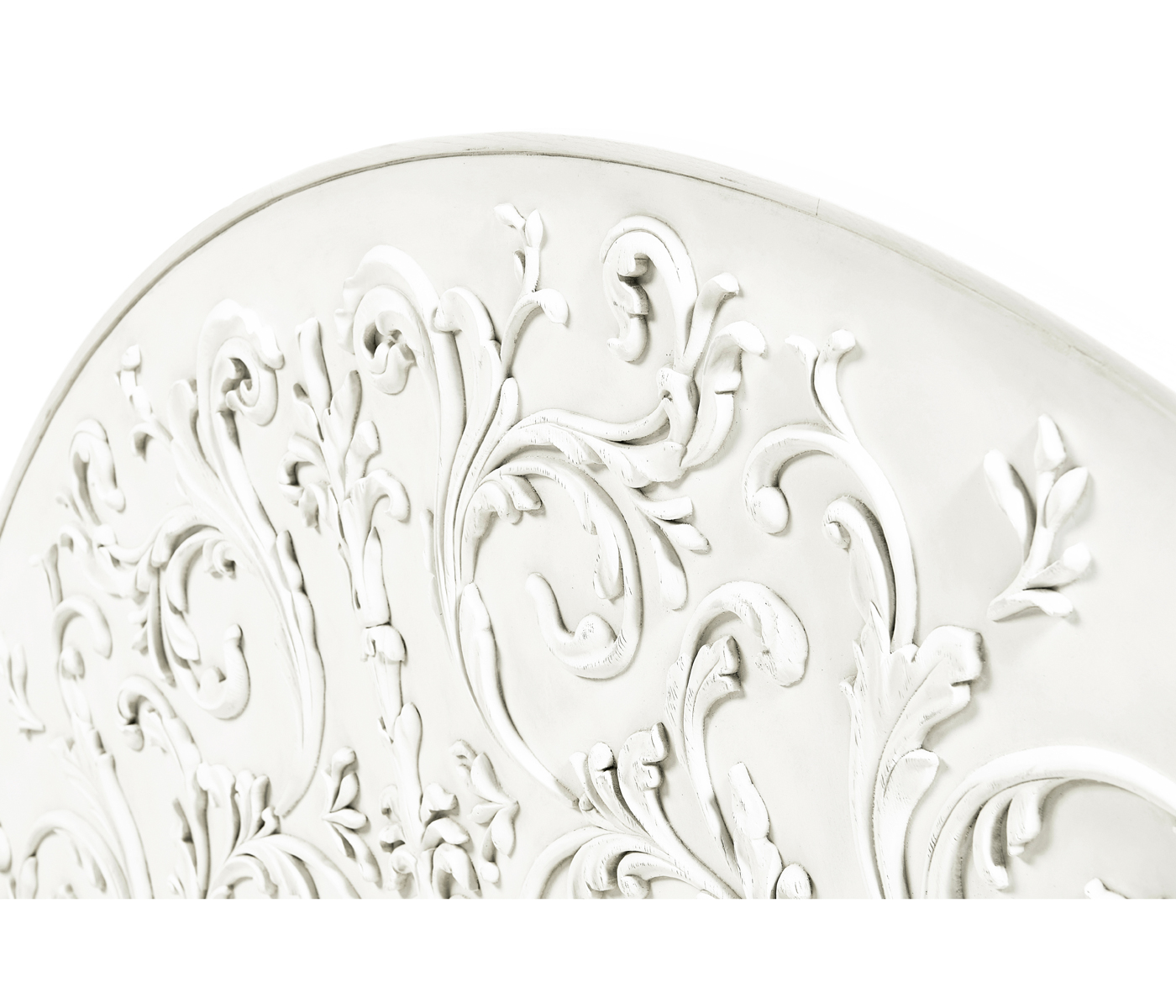 Moon Flower Half Round Carved Panel Bed