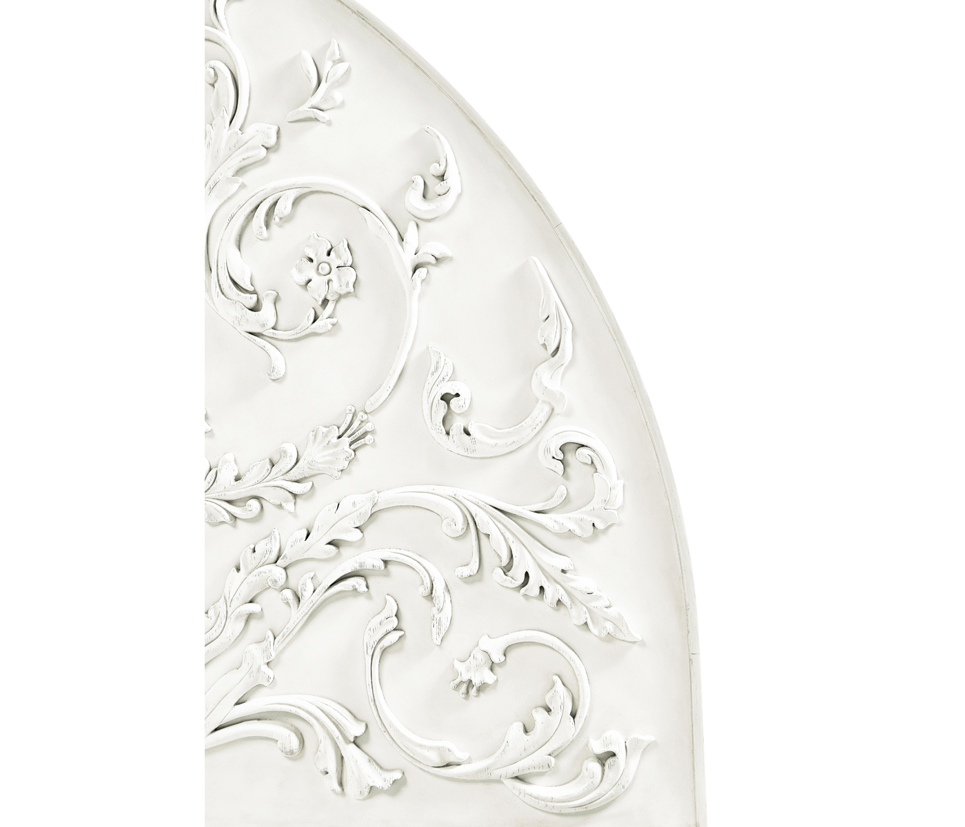 Moon Flower Half Round Carved Panel Bed