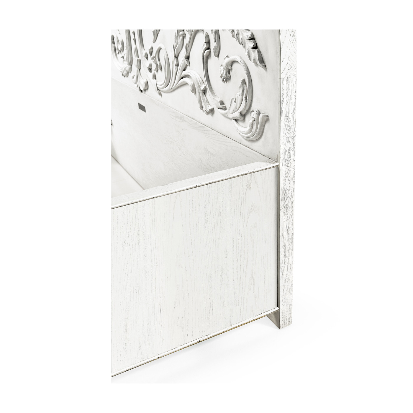 Moon Flower Half Round Carved Panel Bed