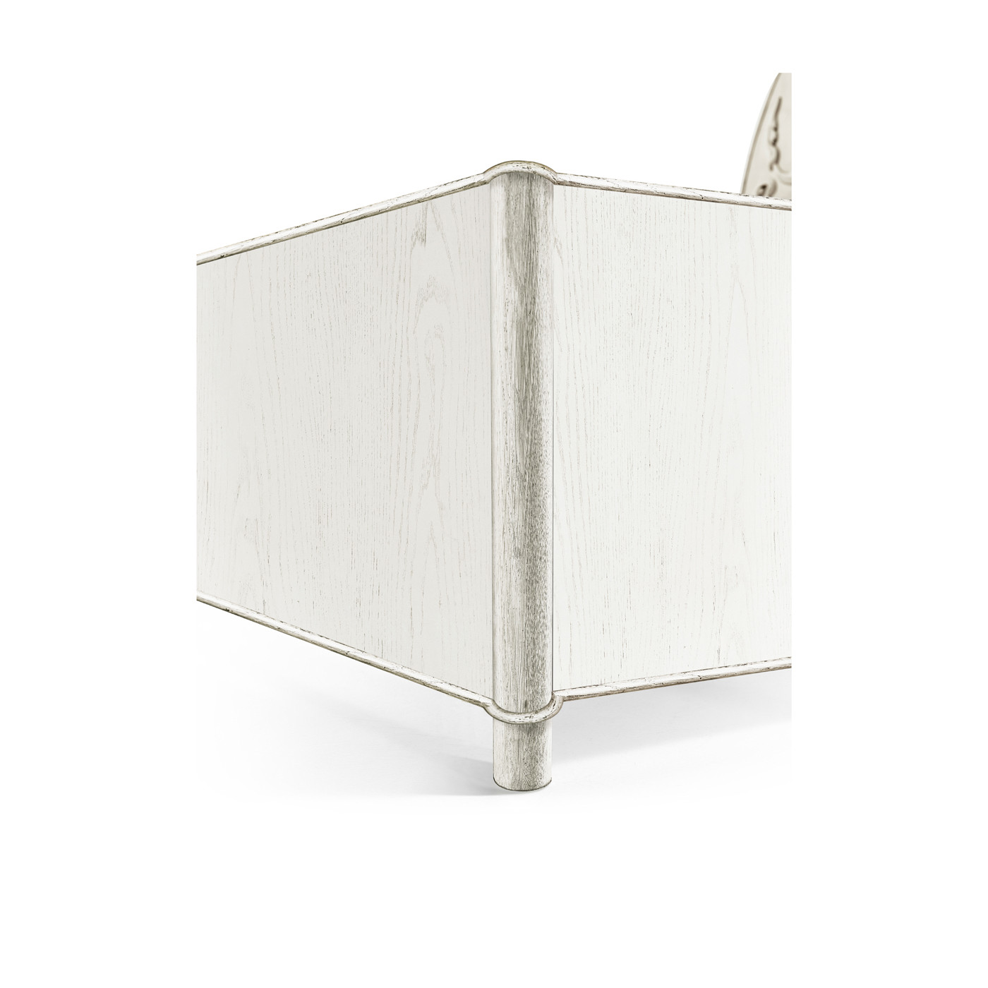 Moon Flower Half Round Carved Panel Bed