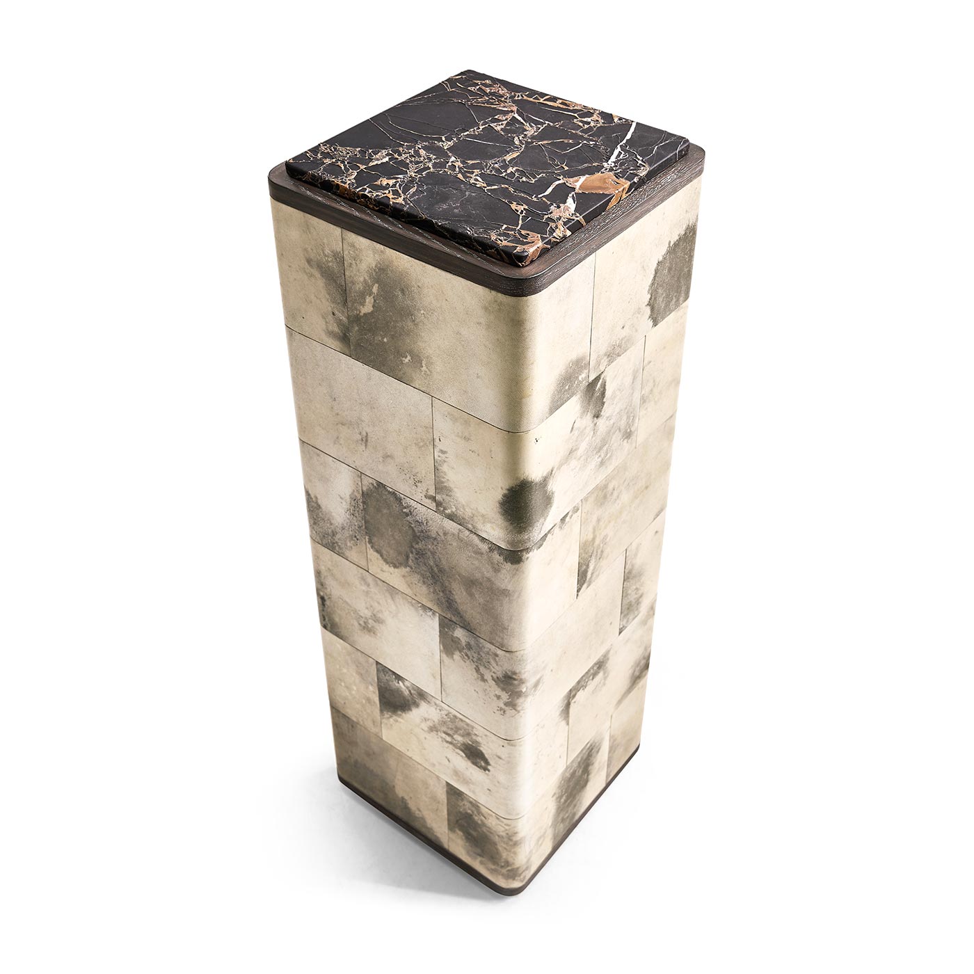 Truett High Pedestal Table Black And White