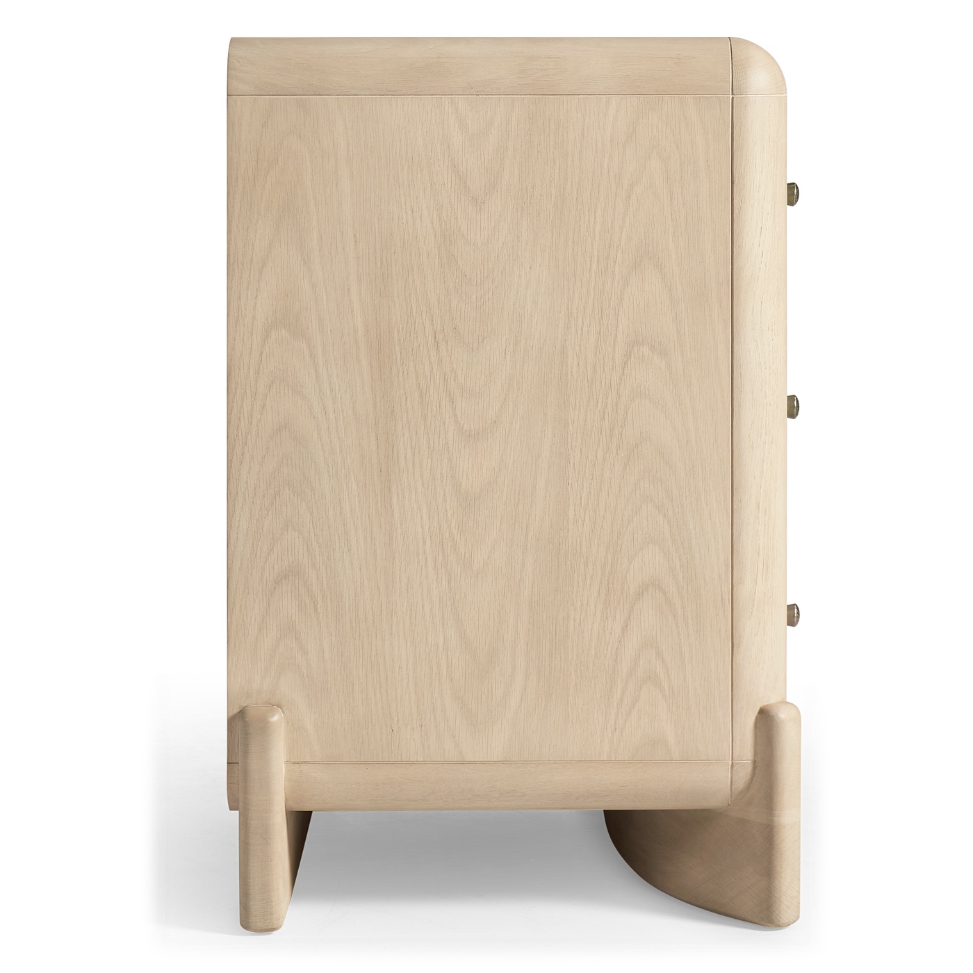 Keel Raffia Three Drawer Nightstand