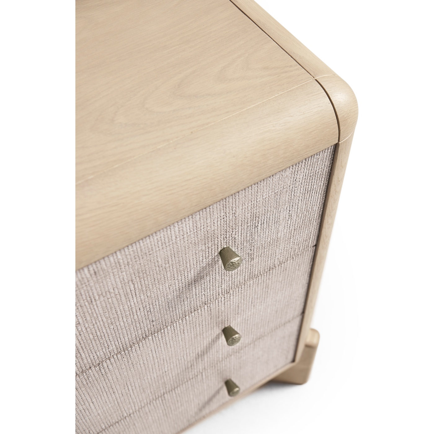 Keel Raffia Three Drawer Nightstand
