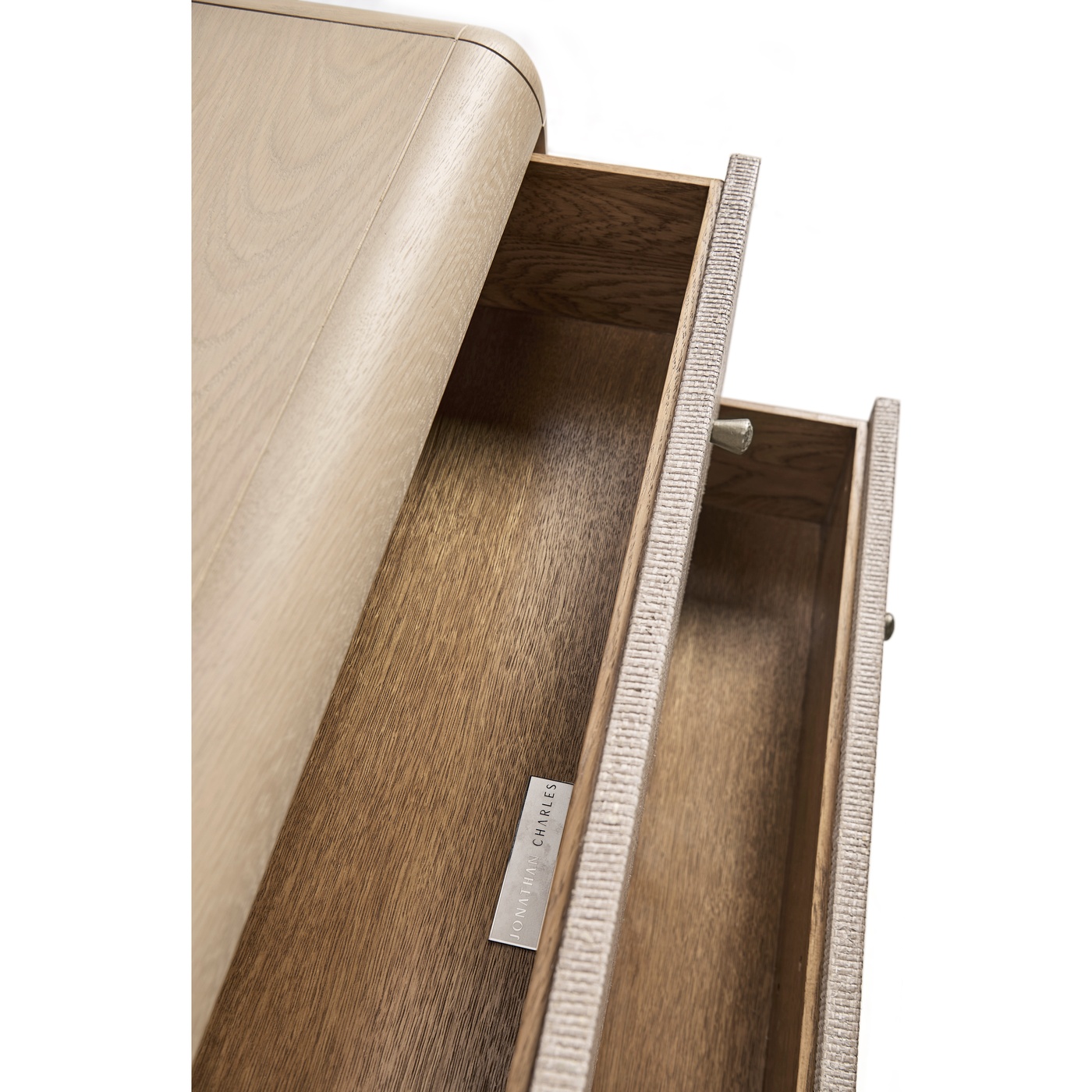 Keel Raffia Three Drawer Nightstand