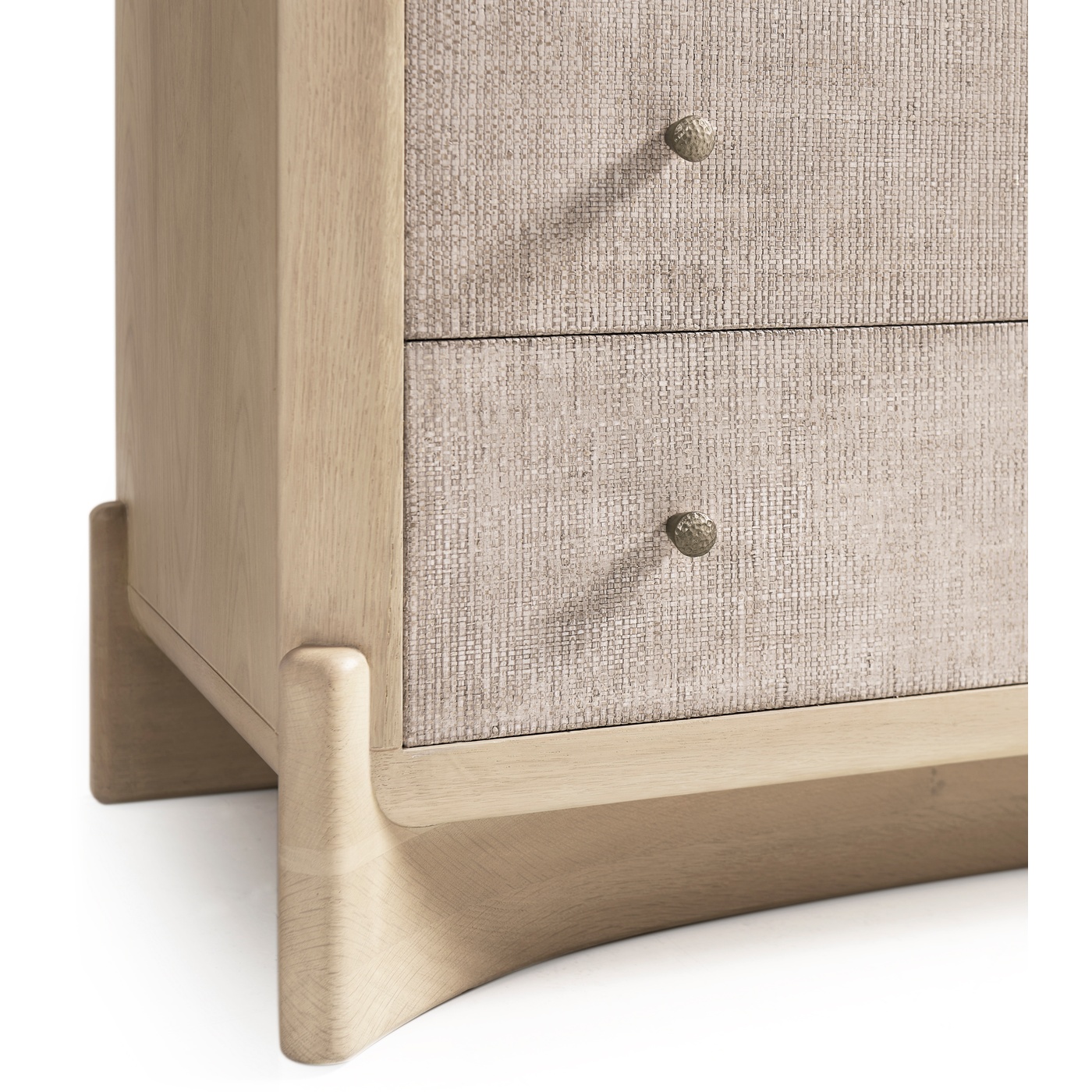 Keel Raffia Three Drawer Nightstand