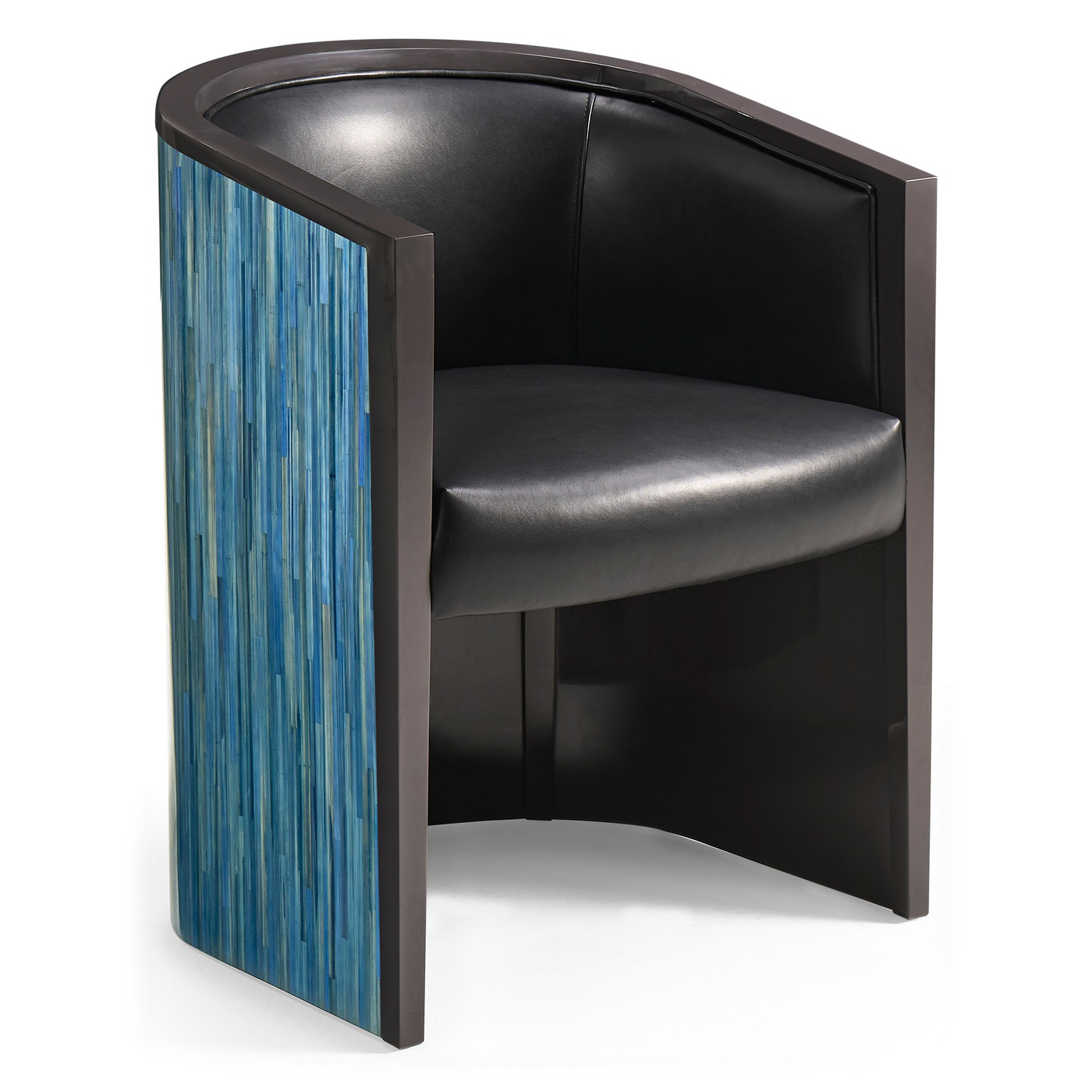 Sapphire Straw Barrel Chair