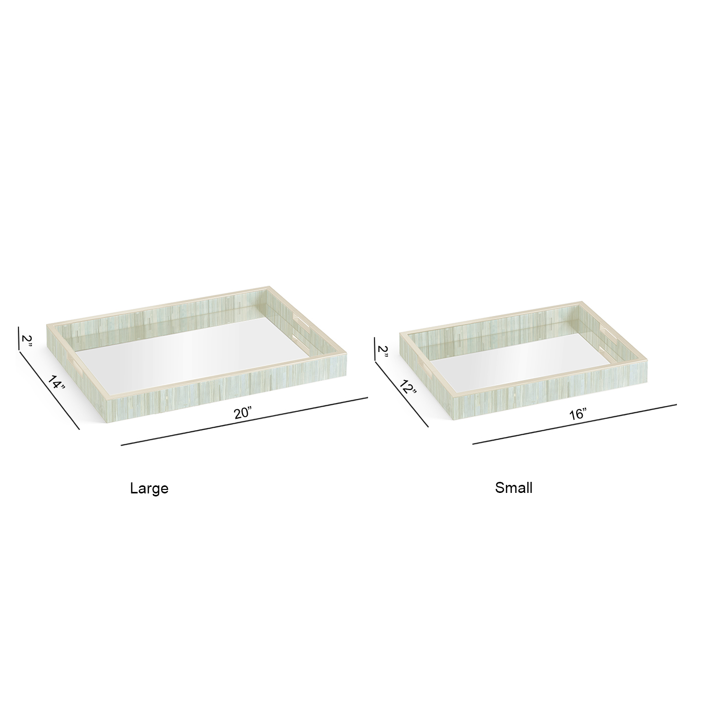Verdure Rectangular Tray – Set of 2