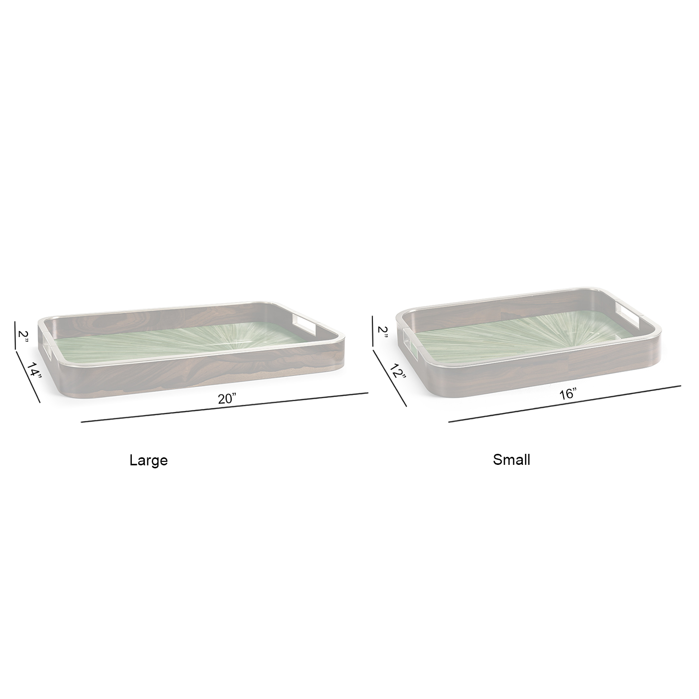 Verdure Rectangular Tray – Set of 2