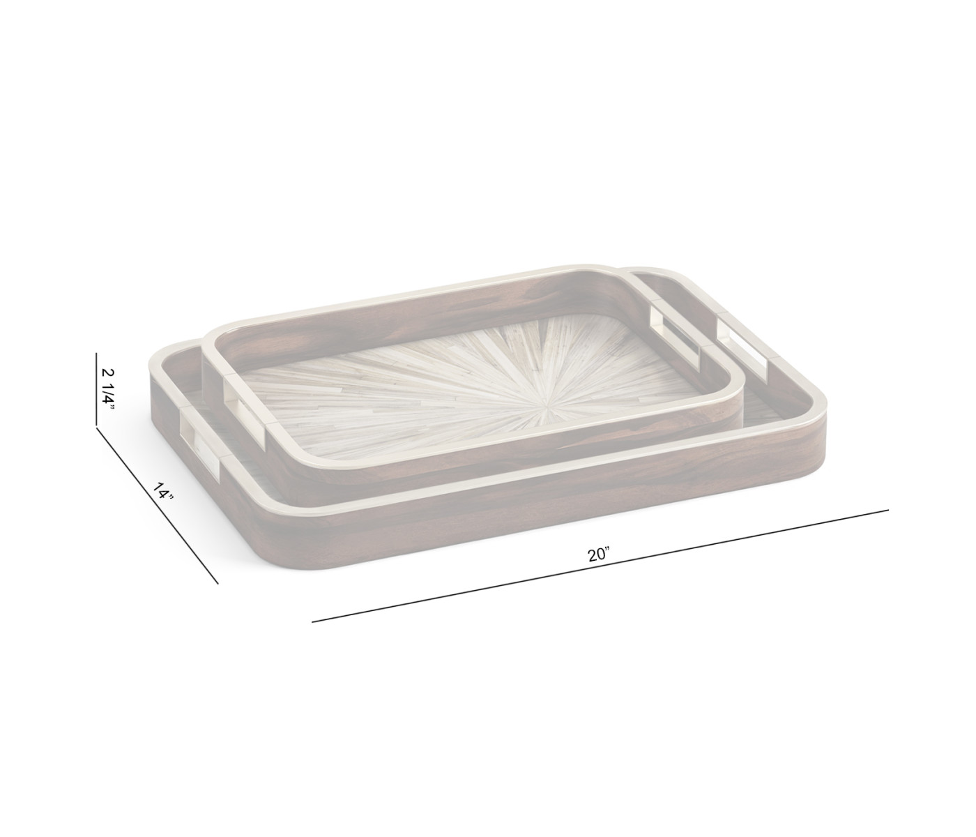 Terra Rectangular Tray - Set of 2