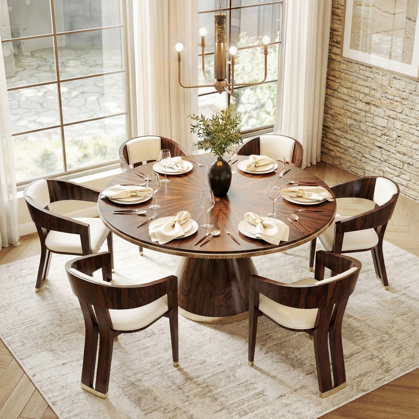 Terra Ziricote Round Dining Table 60