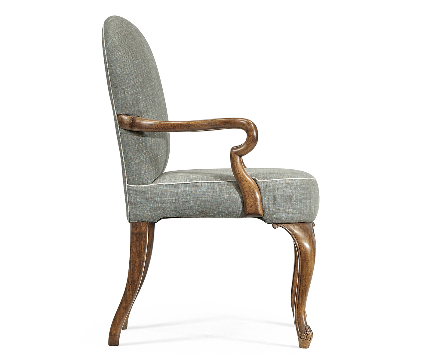 Gunby Grey Fruitwood Dining Arm Chair