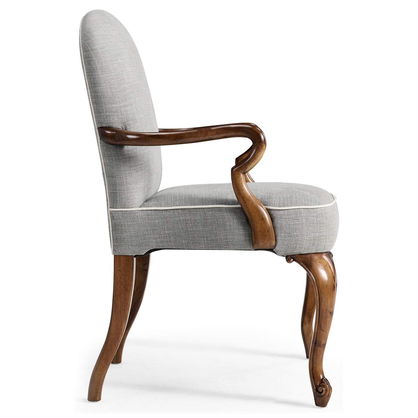 Gunby Grey Fruitwood Dining Arm Chair