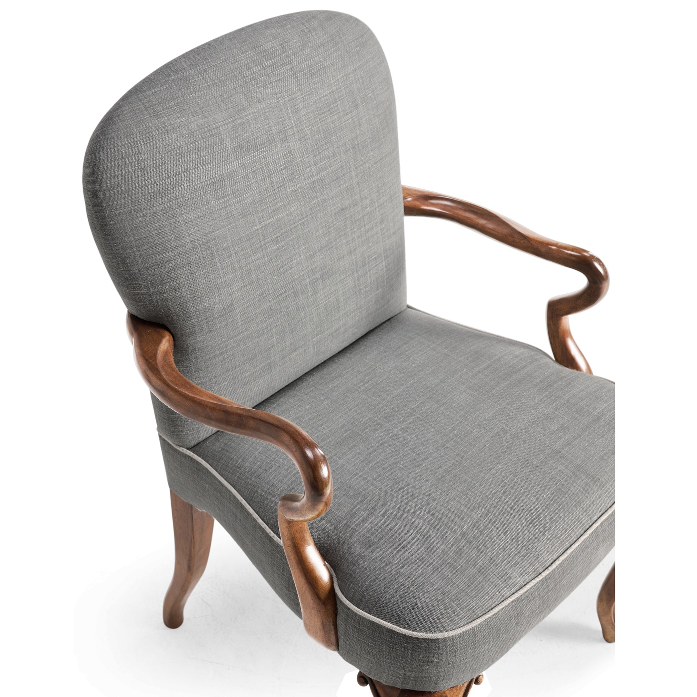 Gunby Grey Fruitwood Dining Arm Chair