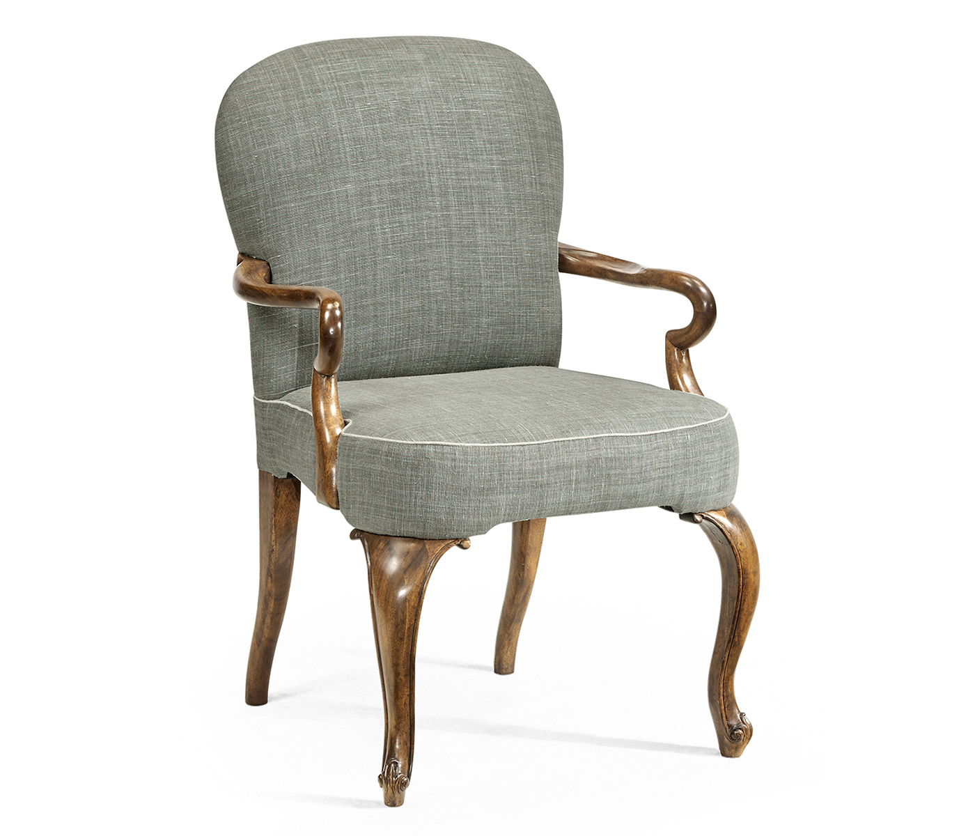 Gunby Grey Fruitwood Dining Arm Chair