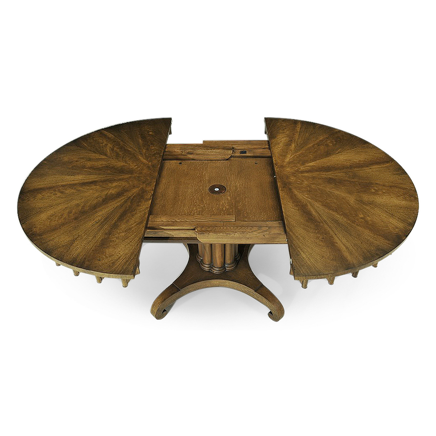 Longwood Round-to-Oval Mahogany Dining Table 54