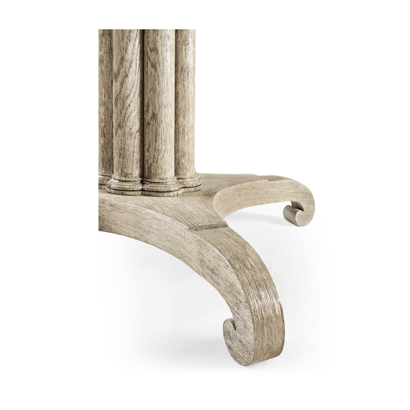 Longwood Round-to-Oval Grey Oak Dining Table 54