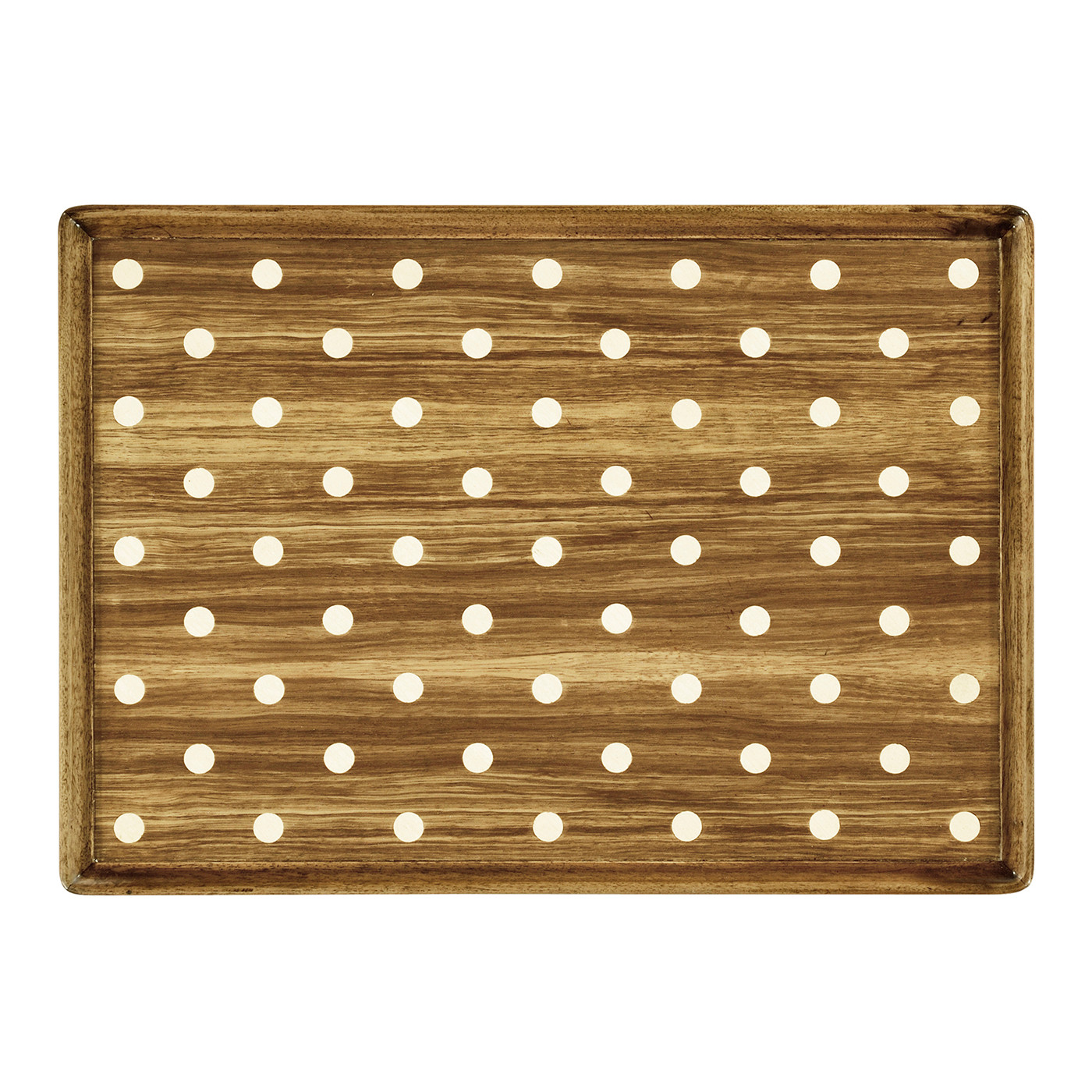 Leyburn Natural Acacia & Polka Dot Mini Table