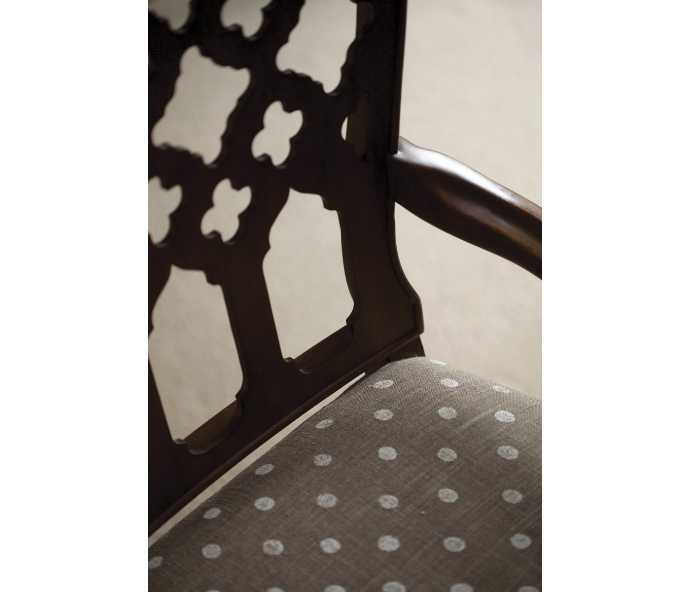 Kingsley Grey Fruitwood Arm Chair