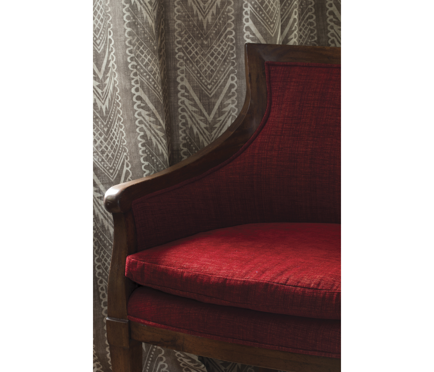 Belton Grey Fruitwood Arm Chair