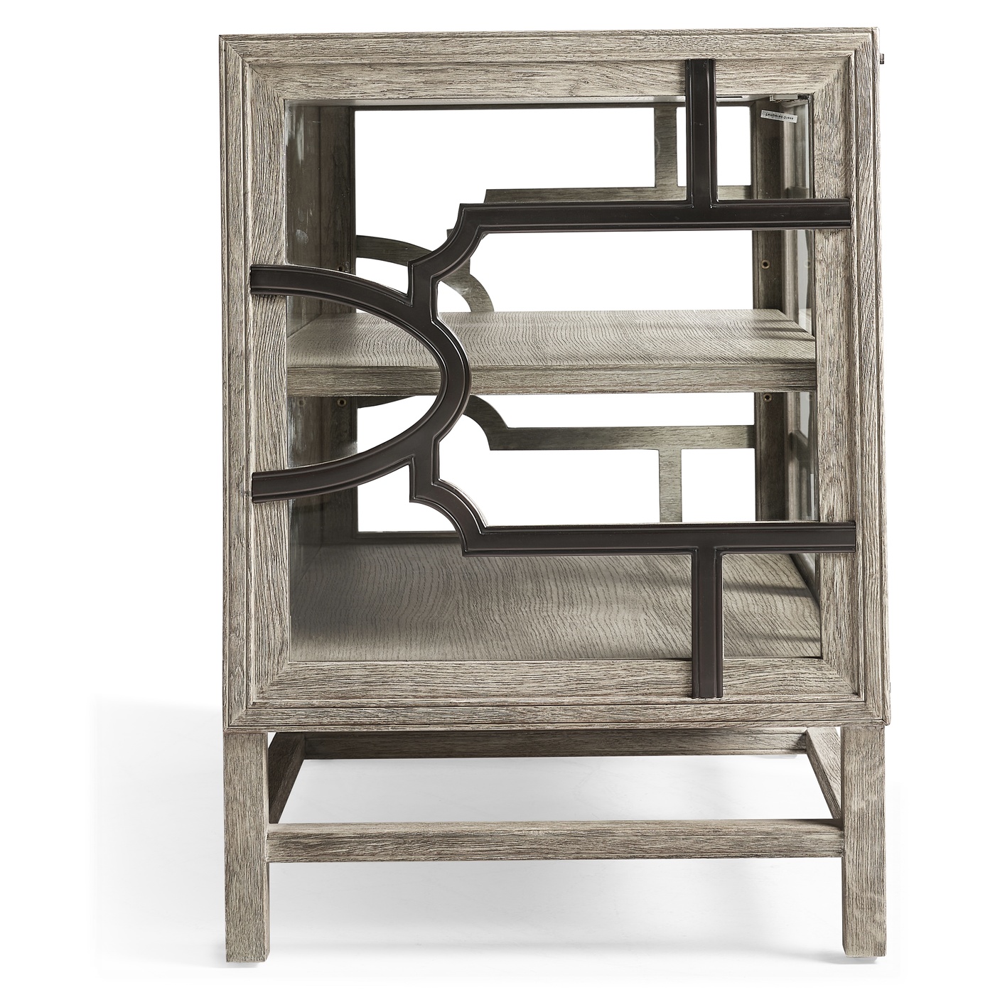 Hewlett Grey Oak Glazed Cabinet