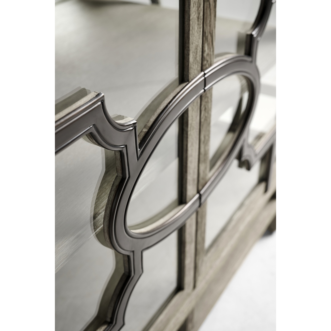 Hewlett Grey Oak Glazed Cabinet
