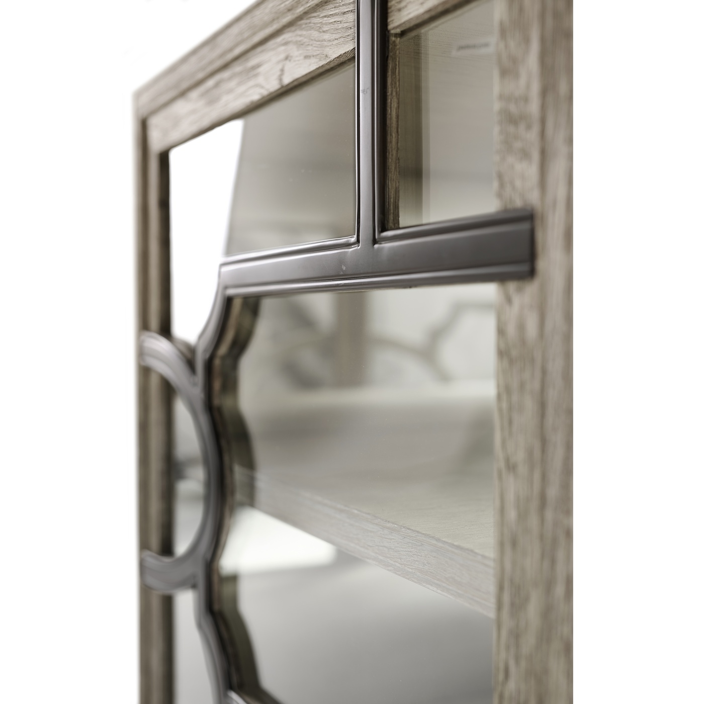 Hewlett Grey Oak Glazed Cabinet