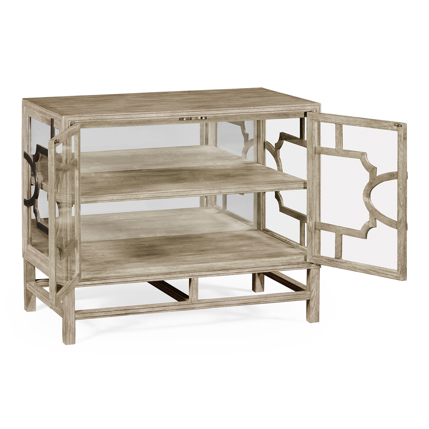 Hewlett Grey Oak Glazed Cabinet