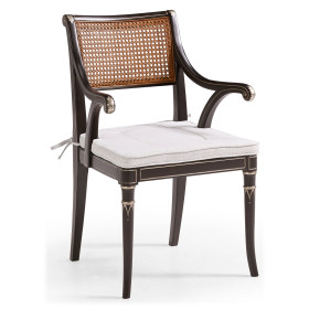 Linden Charcoal Wash Dining Arm Chair