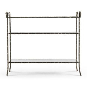 Grotto Three Tier Antique Brass Console