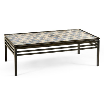 Haygrove White & Blue Marquetry Coffee Table