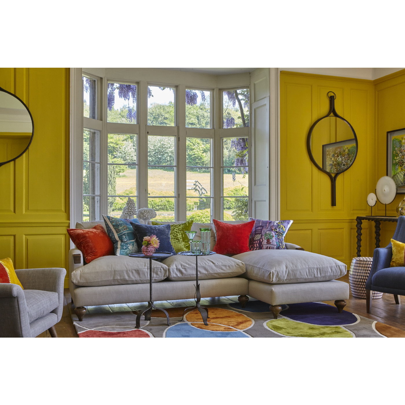 Circular Marcia Antique Bronze Cocktail Table