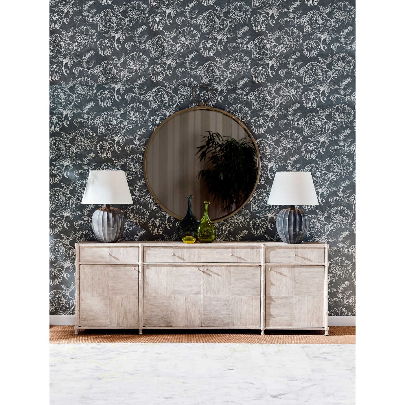 Circular Avalone Stainless Steel Wall Hanging Mirror