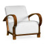 Moderne High Lustre Santos Rosewood Arm Chair