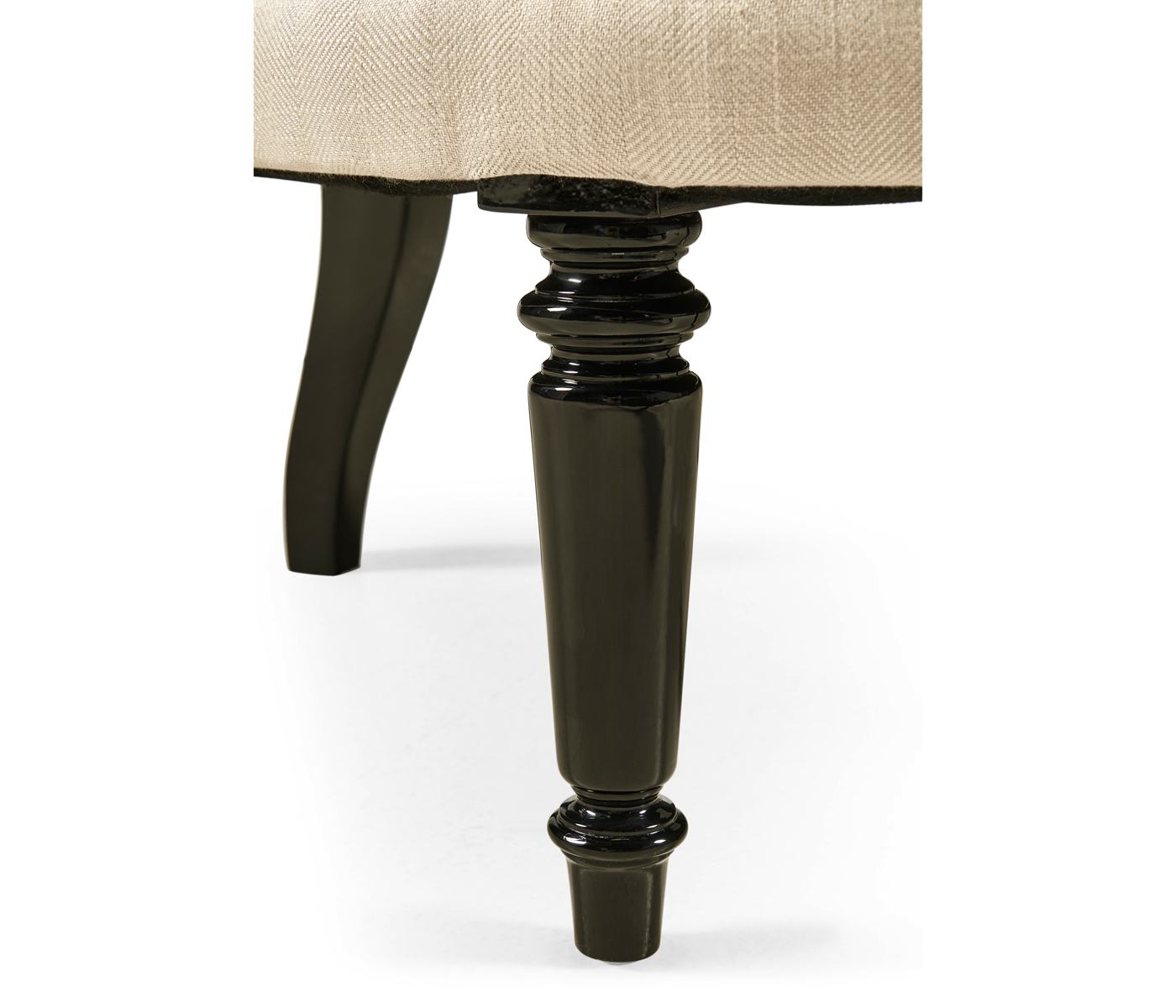 Napoleon III Black Slipper Chair