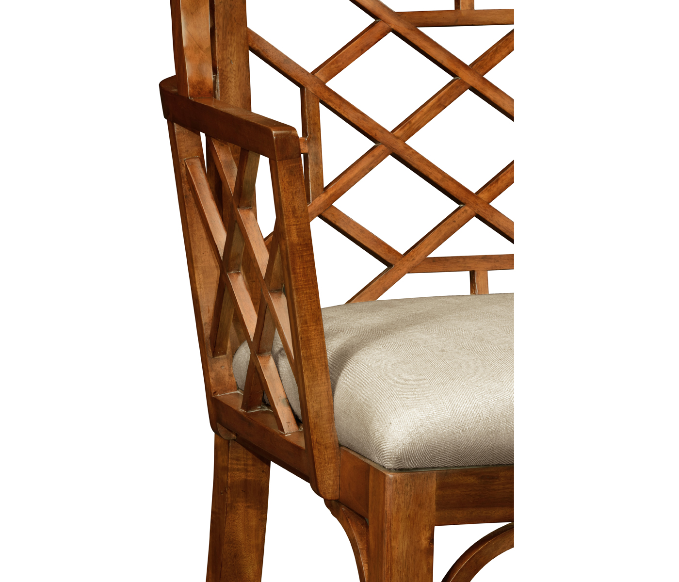 Imperial Mahogany Lattice Back Wing Chair
