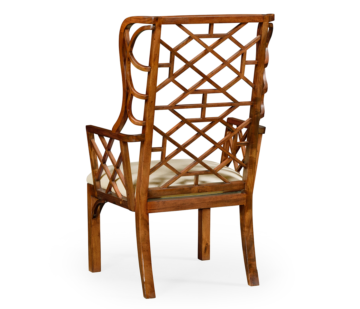 Imperial Mahogany Lattice Back Wing Chair