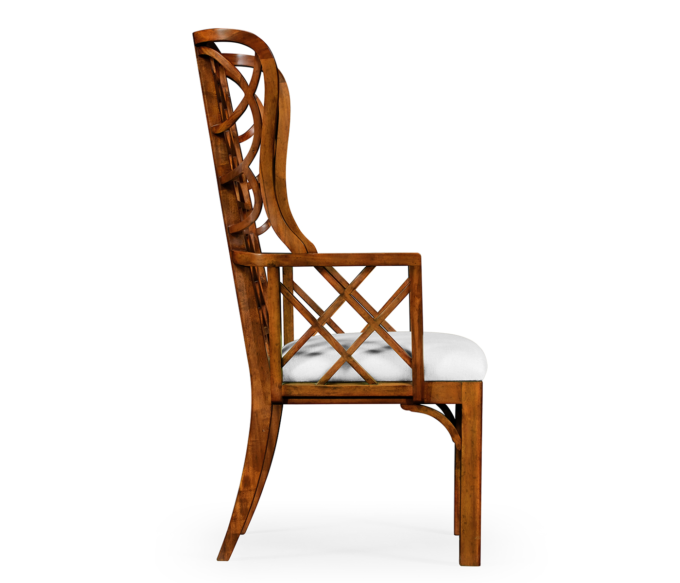 Imperial Mahogany Lattice Back Wing Chair