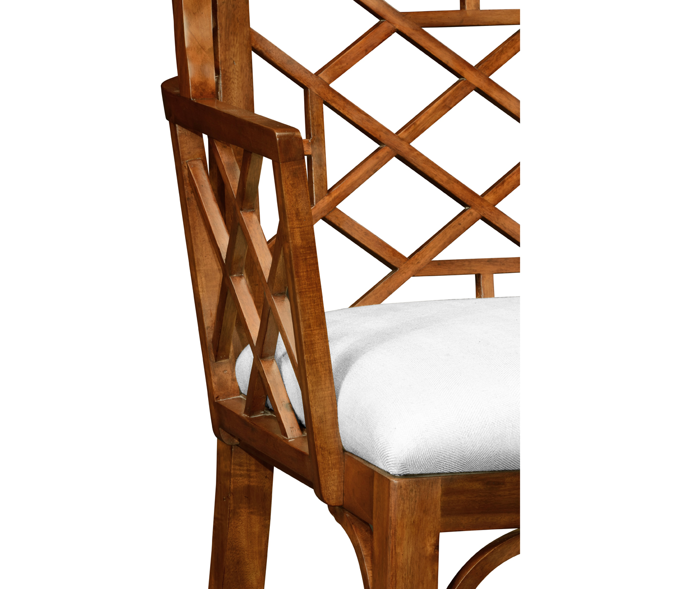 Imperial Mahogany Lattice Back Wing Chair