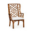 Imperial Mahogany Lattice Back Wing Chair