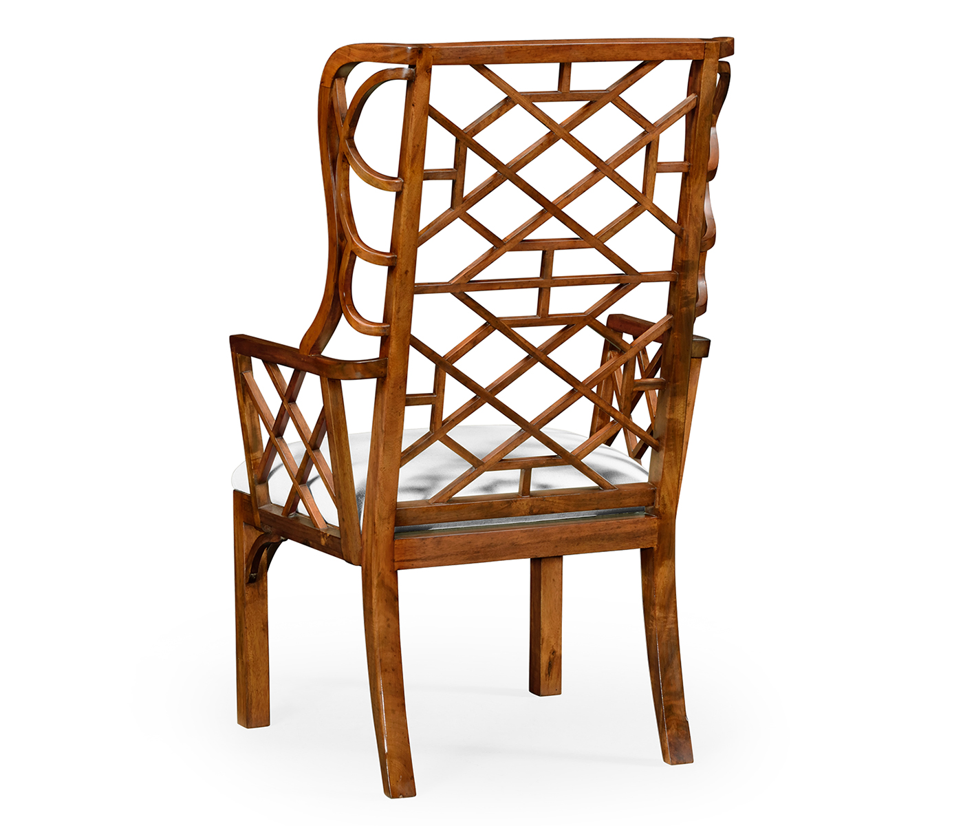 Imperial Mahogany Lattice Back Wing Chair